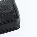 BALLY Chain Shoulder Bag Leather Black Gold Auth BA7303-9