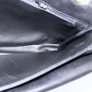 BALLY Chain Shoulder Bag Leather Black Gold Auth BA7303-19