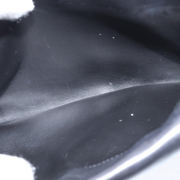 BALLY Chain Shoulder Bag Leather Black Gold Auth BA7303