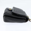 BALLY Chain Shoulder Bag Leather Black Gold Auth BA7303-4