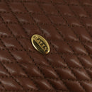 BALLY Tote Bag Leather Brown Gold Auth BA7304-17