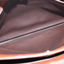 BALLY Tote Bag Leather Brown Gold Auth BA7304-11