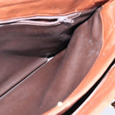 BALLY Tote Bag Leather Brown Gold Auth BA7304-18