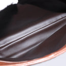 BALLY Tote Bag Leather Brown Gold Auth BA7304-20