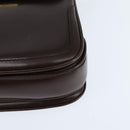 BALLY Shoulder Bag Leather Brown Gold Auth BA7305-15