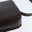 BALLY Shoulder Bag Leather Brown Gold Auth BA7305-17