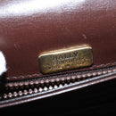 BALLY Shoulder Bag Leather Brown Gold Auth BA7305-18