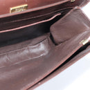 BALLY Shoulder Bag Leather Brown Gold Auth BA7305-19