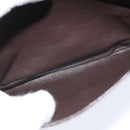 BALLY Shoulder Bag Leather Brown Gold Auth BA7305-21