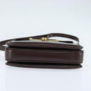 BALLY Shoulder Bag Leather Brown Gold Auth BA7305-5