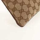 GUCCI GG Canvas Web Sherry Line Drawstring Pouch Beige Gold Auth BA7306M-12