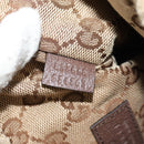 GUCCI GG Canvas Web Sherry Line Drawstring Pouch Beige Gold Auth BA7306M-19