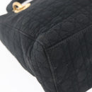 Christian Dior Canage Hand Bag Nylon Black Gold Auth BA7307-16