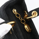 Christian Dior Canage Hand Bag Nylon Black Gold Auth BA7307-10