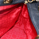 Christian Dior Canage Hand Bag Nylon Black Gold Auth BA7307-20