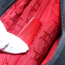 Christian Dior Canage Hand Bag Nylon Black Gold Auth BA7307-12