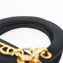 Christian Dior Canage Hand Bag Nylon Black Gold Auth BA7307-14
