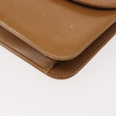 Christian Dior Chain Shoulder Bag Leather Beige Gold Auth BA7308-14