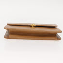 Christian Dior Chain Shoulder Bag Leather Beige Gold Auth BA7308-5