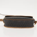 Christian Dior Honeycomb Canvas Shoulder Bag PVC Black Gold Auth BA7309-5