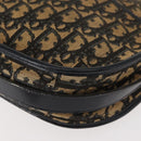 Christian Dior Trotter Canvas Shoulder Bag Navy Gold Auth BA7310-14