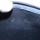 Christian Dior Trotter Canvas Shoulder Bag Navy Gold Auth BA7310-11
