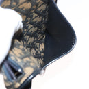 Christian Dior Trotter Canvas Shoulder Bag Navy Gold Auth BA7310-20