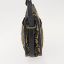 Christian Dior Trotter Canvas Shoulder Bag Navy Gold Auth BA7310-4