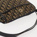 Christian Dior Trotter Canvas Shoulder Bag Navy Gold Auth BA7310-6