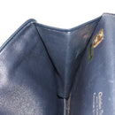 Christian Dior Trotter Canvas Shoulder Bag Navy Gold Auth BA7312-21