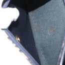 Christian Dior Trotter Canvas Shoulder Bag Navy Gold Auth BA7312-12