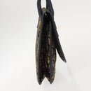 Christian Dior Trotter Canvas Shoulder Bag Navy Gold Auth BA7312-5