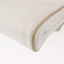 CELINE Shoulder Bag Leather White Gold Auth BA7313-16