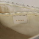 CELINE Shoulder Bag Leather White Gold Auth BA7313-19