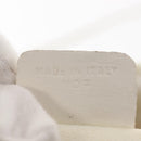 CELINE Shoulder Bag Leather White Gold Auth BA7313-12