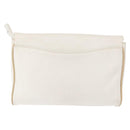 CELINE Shoulder Bag Leather White Gold Auth BA7313-2