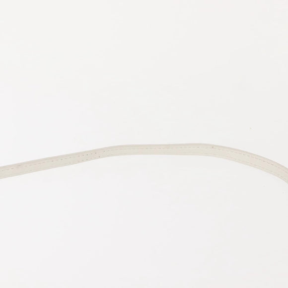 CELINE Shoulder Bag Leather White Gold Auth BA7313