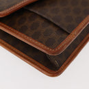 CELINE Macadam Canvas Shoulder Bag PVC Leather Brown Gold Auth BA7314-9