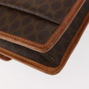 CELINE Macadam Canvas Shoulder Bag PVC Leather Brown Gold Auth BA7314-15