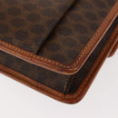 CELINE Macadam Canvas Shoulder Bag PVC Leather Brown Gold Auth BA7314-16