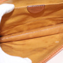 CELINE Macadam Canvas Shoulder Bag PVC Leather Brown Gold Auth BA7314-11