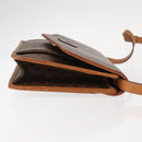 CELINE Macadam Canvas Shoulder Bag PVC Leather Brown Gold Auth BA7314-3