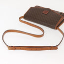 CELINE Macadam Canvas Shoulder Bag PVC Leather Brown Gold Auth BA7314-6