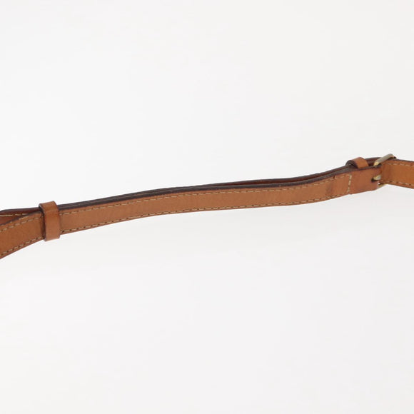 CELINE Macadam Canvas Shoulder Bag PVC Leather Brown Gold Auth BA7314