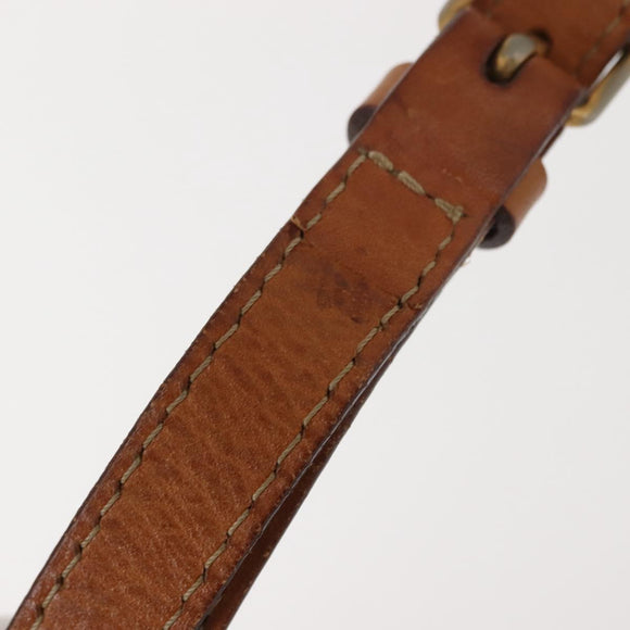 CELINE Macadam Canvas Shoulder Bag PVC Leather Brown Gold Auth BA7314