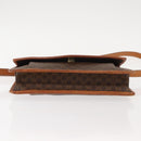 CELINE Macadam Canvas Shoulder Bag PVC Leather Brown Gold Auth BA7314-5