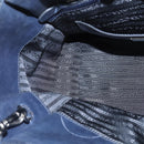 PRADA Hand Bag Leather 2way Navy Gold Auth BA7315-22