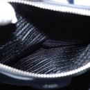 PRADA Hand Bag Leather 2way Navy Gold Auth BA7315-25