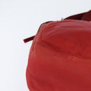 PRADA Shoulder Bag Nylon Red Silver Auth BA7316-15