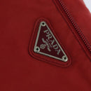 PRADA Shoulder Bag Nylon Red Silver Auth BA7316-19